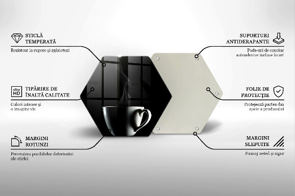 Skleněná deska do kuchyně Šálek čaje