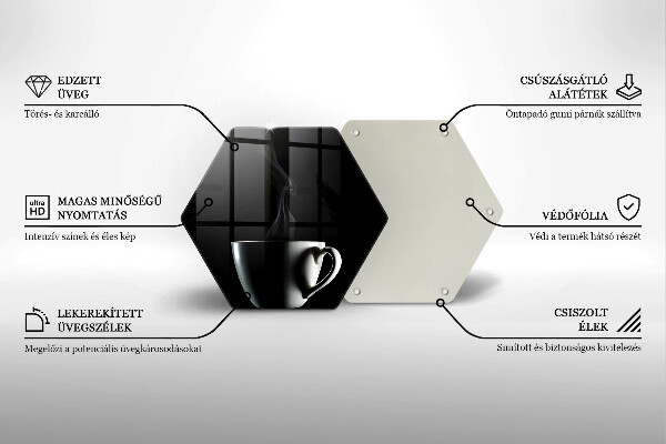 Skleněná deska do kuchyně Šálek čaje