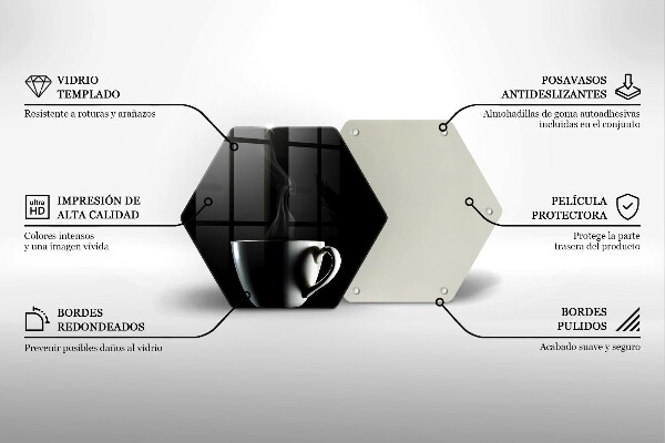 Skleněná deska do kuchyně Šálek čaje