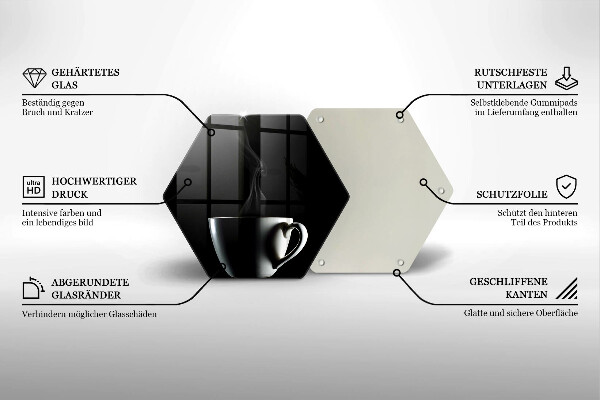 Skleněná deska do kuchyně Šálek čaje