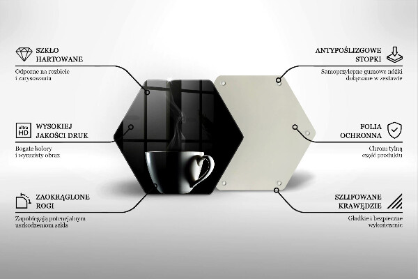 Skleněná deska do kuchyně Šálek čaje