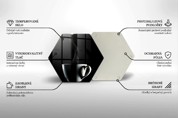 Skleněná deska do kuchyně Šálek čaje