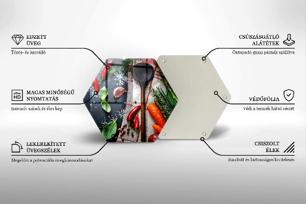 Skleněná deska do kuchyně Kuchyňské jídlo