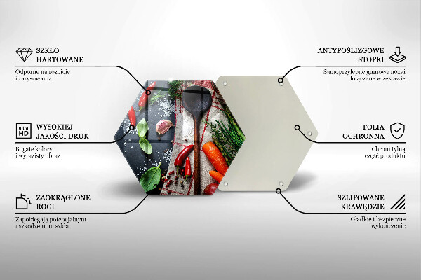 Skleněná deska do kuchyně Kuchyňské jídlo