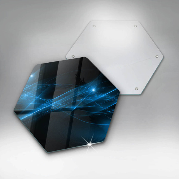 Skleněná deska do kuchyně Abstraktní modrý kouř