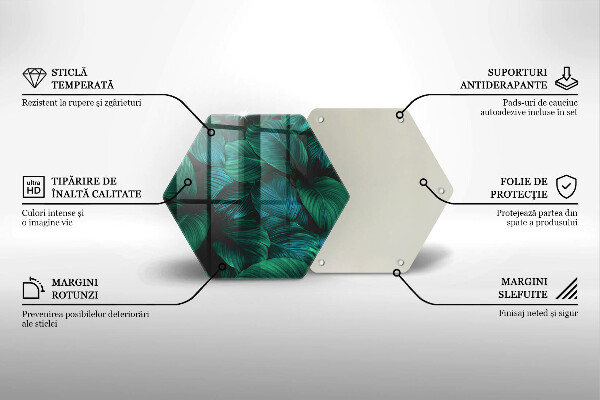 Skleněná krájecí deska Listy džungle