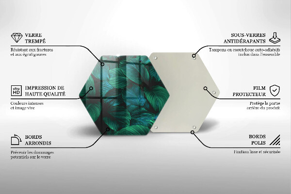 Skleněná krájecí deska Listy džungle