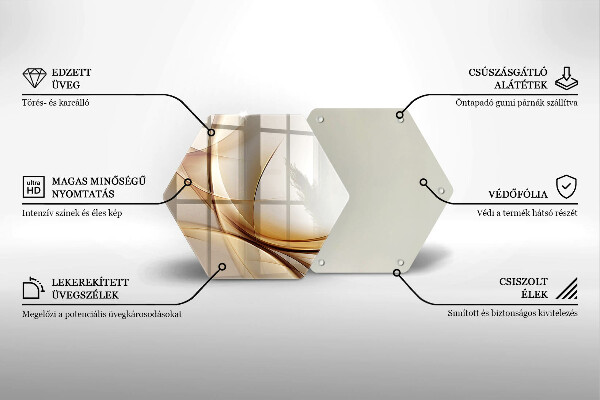 Skleněná deska do kuchyně Abstraktní tvary