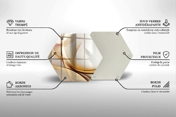 Skleněná deska do kuchyně Abstraktní tvary