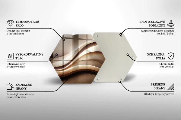 Skleněná deska do kuchyně Abstrakce jemné linie