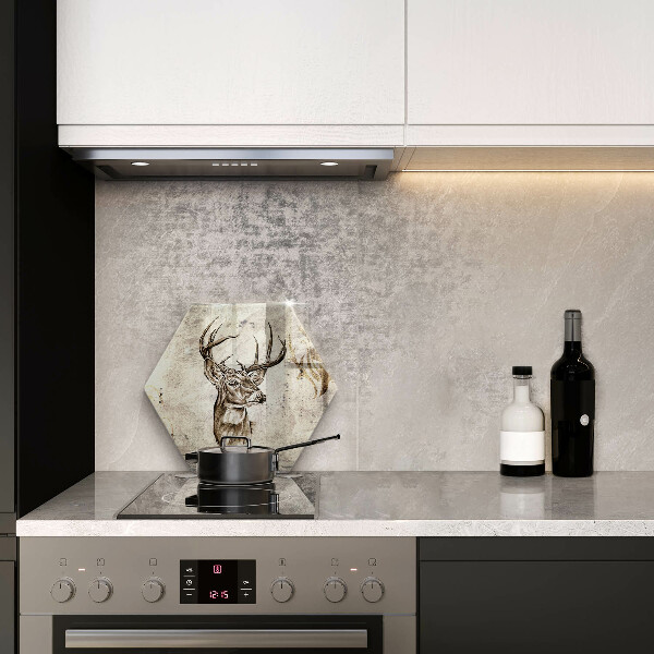 Skleněná deska do kuchyně Ilustrace zvířat jelenů