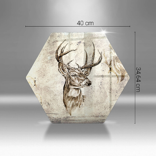 Skleněná deska do kuchyně Ilustrace zvířat jelenů