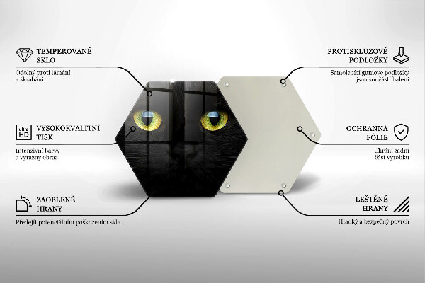 Skleněná deska do kuchyně Zvířecí kočičí oči