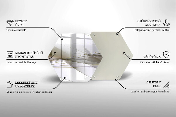 Skleněná deska do kuchyně Abstraktní linie designu