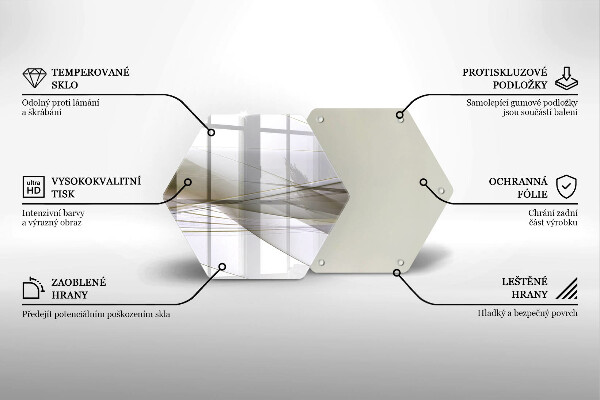 Skleněná deska do kuchyně Abstraktní linie designu