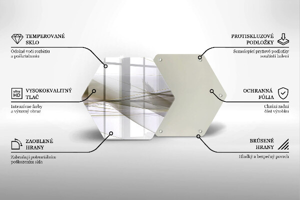 Skleněná deska do kuchyně Abstraktní linie designu