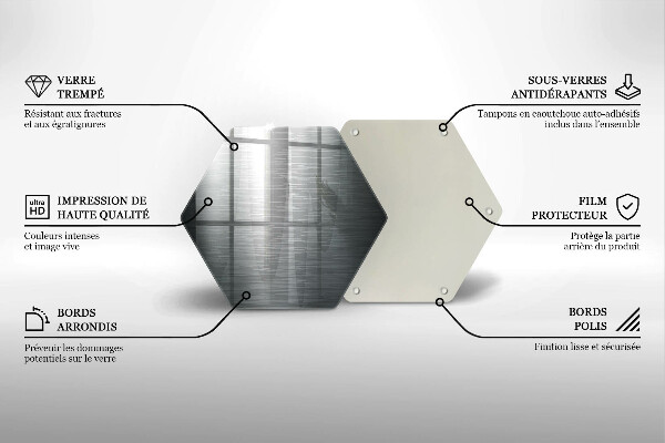 Skleněná deska do kuchyně Kovová textura
