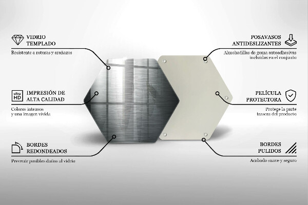 Skleněná deska do kuchyně Kovová textura