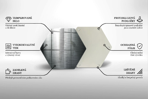 Skleněná deska do kuchyně Kovová textura