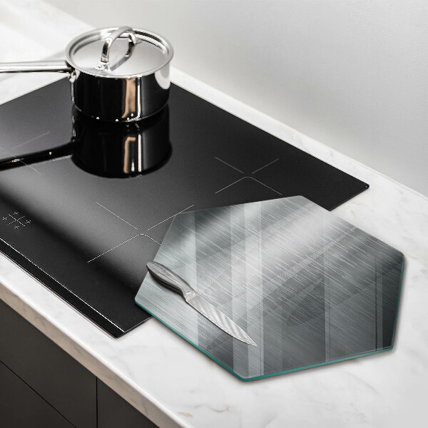 Skleněná deska do kuchyně Kovová textura