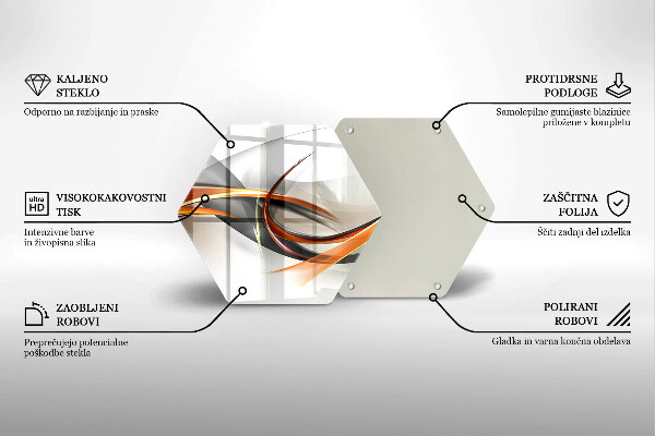 Skleněná deska do kuchyně Moderní tvary