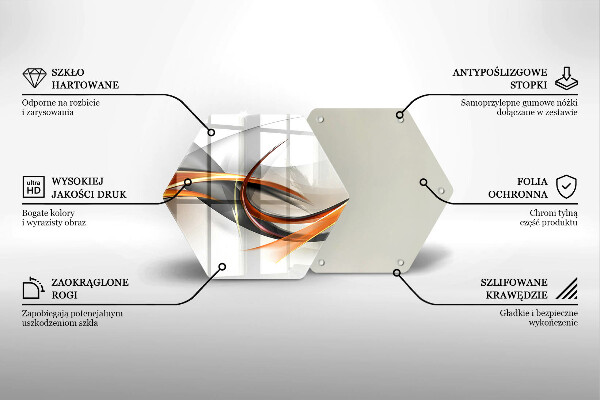 Skleněná deska do kuchyně Moderní tvary