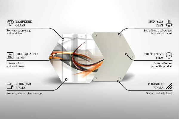Skleněná deska do kuchyně Moderní tvary