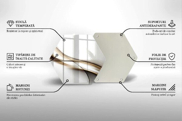 Skleněná deska do kuchyně Měkké linie abstrakce