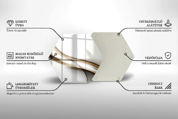 Skleněná deska do kuchyně Měkké linie abstrakce