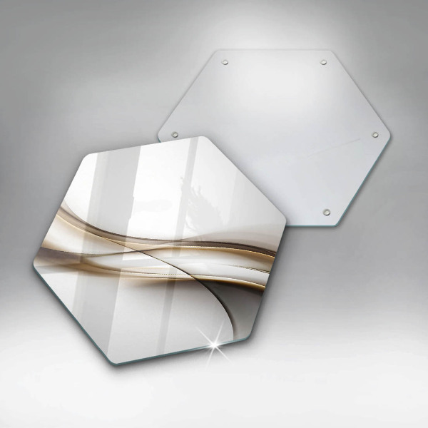 Skleněná deska do kuchyně Měkké linie abstrakce