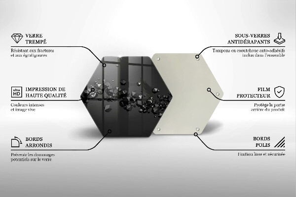 Skleněná deska do kuchyně 3d abstrakce tvarů