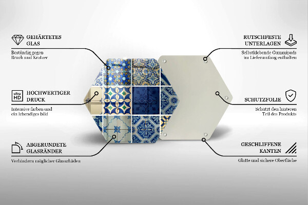 Skleněná deska do kuchyně Dekorativní dlaždice dlaždice