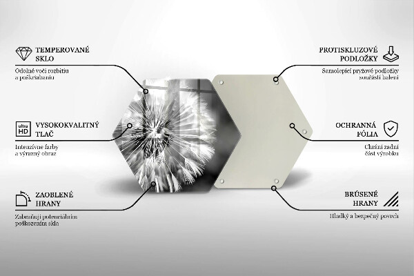 Skleněná deska do kuchyně Jemná pampeliška