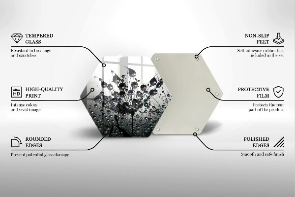 Skleněná deska do kuchyně Pampelišky a rosa