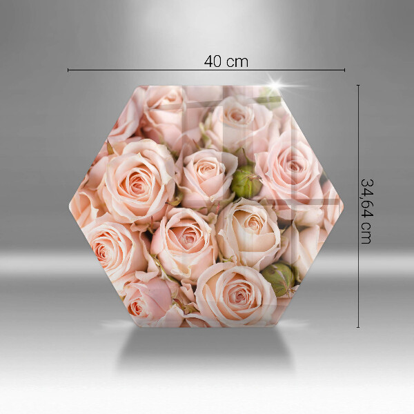 Skleněná deska do kuchyně Kytice jemných růží