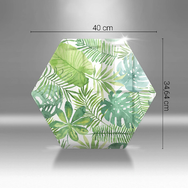 Skleněná deska do kuchyně Akvarel boho listy