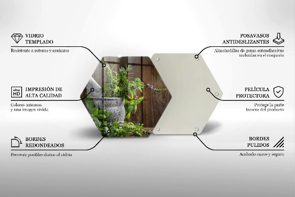 Skleněná deska do kuchyně Pěstuje bylinky a dřevo