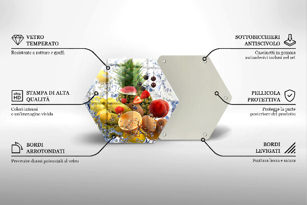 Skleněná deska do kuchyně Šťavnaté ovoce a voda