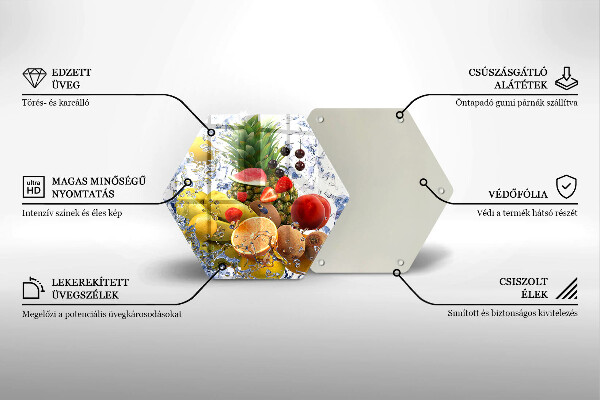 Skleněná deska do kuchyně Šťavnaté ovoce a voda