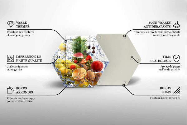 Skleněná deska do kuchyně Šťavnaté ovoce a voda
