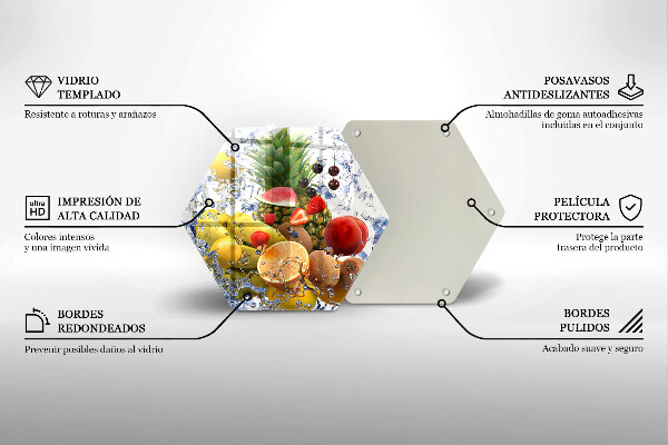 Skleněná deska do kuchyně Šťavnaté ovoce a voda