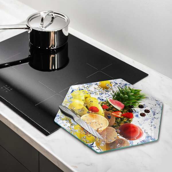 Skleněná deska do kuchyně Šťavnaté ovoce a voda