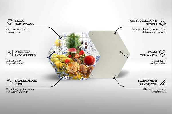 Skleněná deska do kuchyně Šťavnaté ovoce a voda