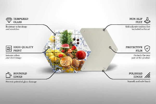 Skleněná deska do kuchyně Šťavnaté ovoce a voda