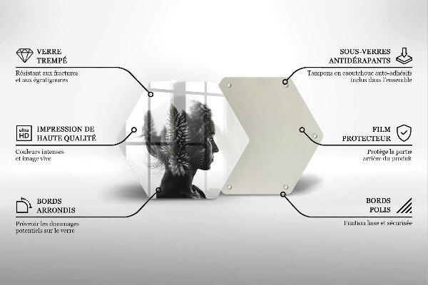 Skleněná deska do kuchyně Žena a les