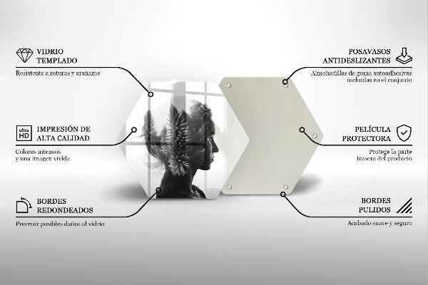 Skleněná deska do kuchyně Žena a les