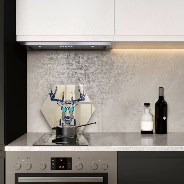 Skleněná deska do kuchyně Jelen muž ilustrace