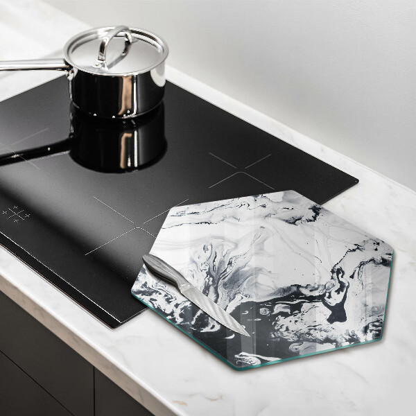 Skleněná deska do kuchyně Inkoustová abstrakce