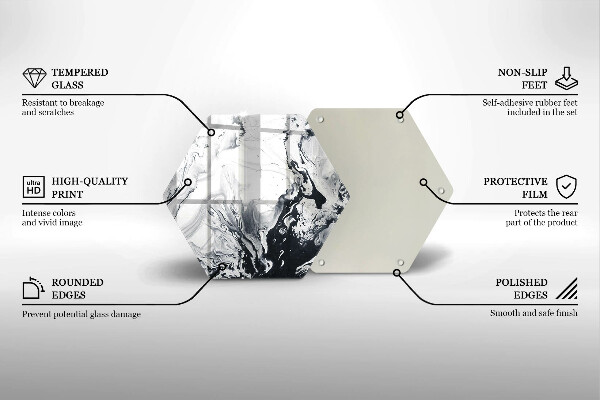 Skleněná deska do kuchyně Inkoustová abstrakce