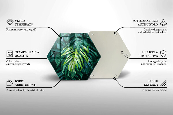 Skleněná deska do kuchyně Divoké monstera listy